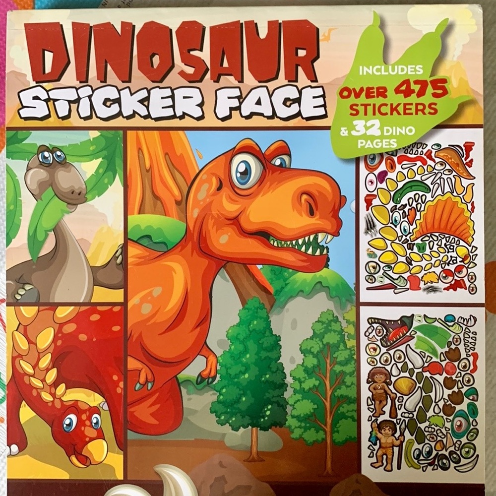 Bendon Dinosaur Create a Face Sticker Pad - Picture 4 of 9